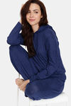 Zivame Jaspe Knit Poly Lifewear Set - Medieval Blue — thumbnail 4